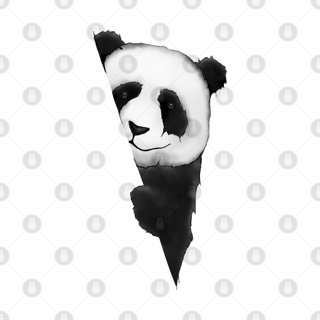 Cute Panda Bear Watercolor Drawing by SkizzenMonster