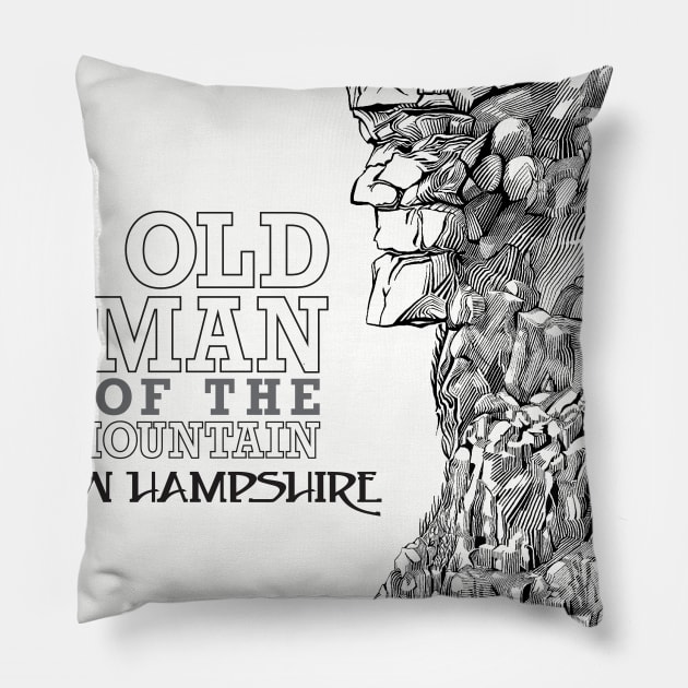 Old Man of the Mountain Pillow by DDGraphits