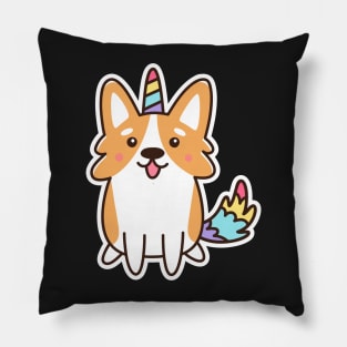 Corgi Unicorn Pillow