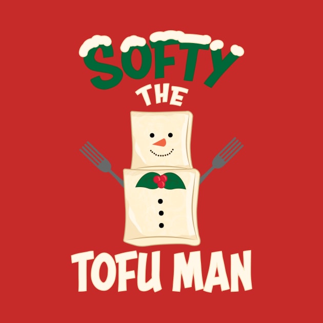 Vegan Christmas Softy the Tofu Man Funny Tofu by mindeverykind