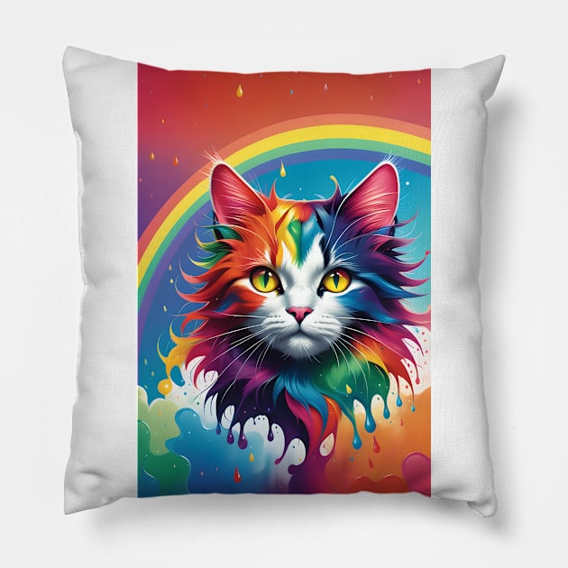 Cat lover's delight Pillow by AlexBRD