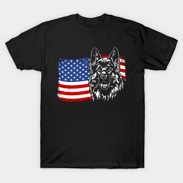 German Shepherd American Flag patriotic dog - German Shepherd Mom Gift ...