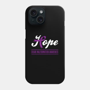 Hope Chiari Malformation Purple Ribbon Support Phone Case