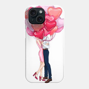 Valentine's day couple art Phone Case