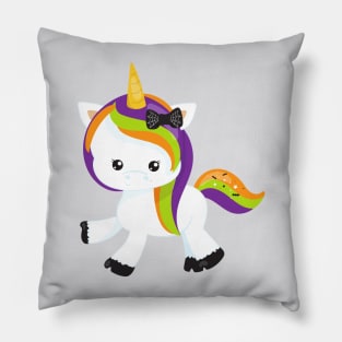 Halloween Unicorn, Cute Unicorn, Magic Unicorn Pillow