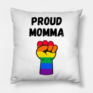 Proud Momma Rainbow Pride T Shirt Design Pillow