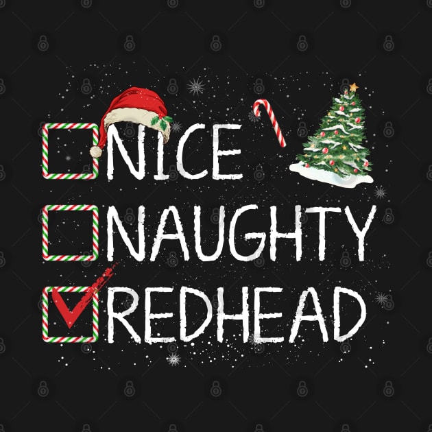 Nice Naughty Redhead Christmas Santa Claus Pajama Xmas by Henry jonh