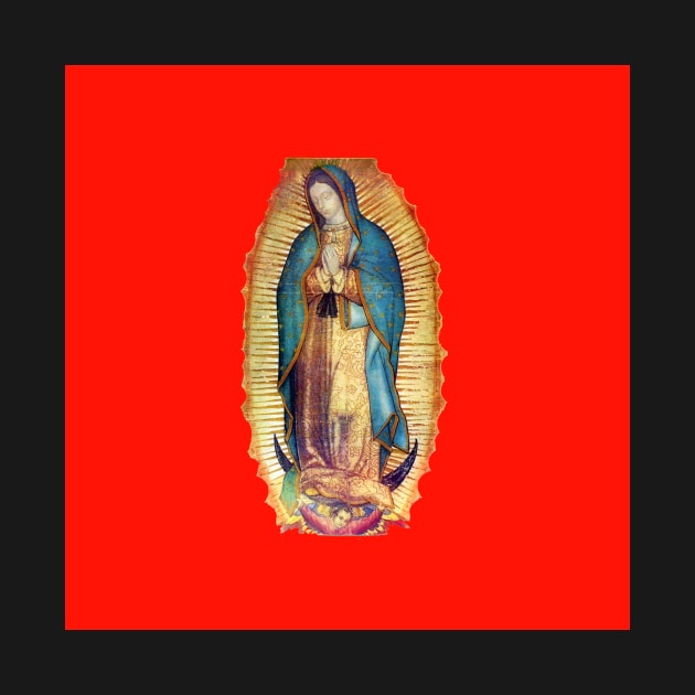 Our Lady of Guadalupe Virgin Mary Tilma Red by hispanicworld