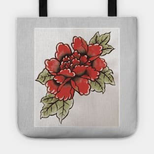 Red Peony Tote