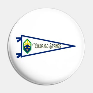 Colorado Springs Flag Pennant Pin