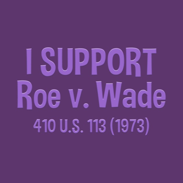 I support Roe v. Wade 410 US 113 by Girona