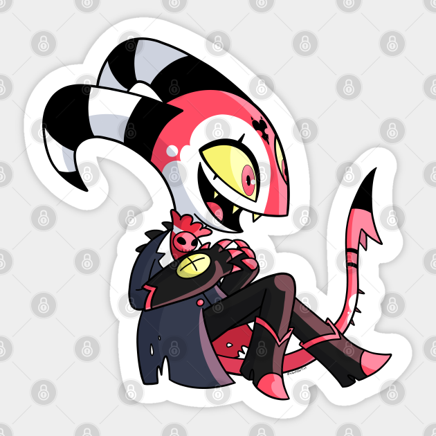 Helluva Boss Blitzo Art Chibi Blitzo Helluva Boss Helluva Boss Sticker Teepublic chibi blitzo helluva boss