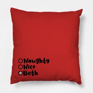 naughty nice both. Pillow