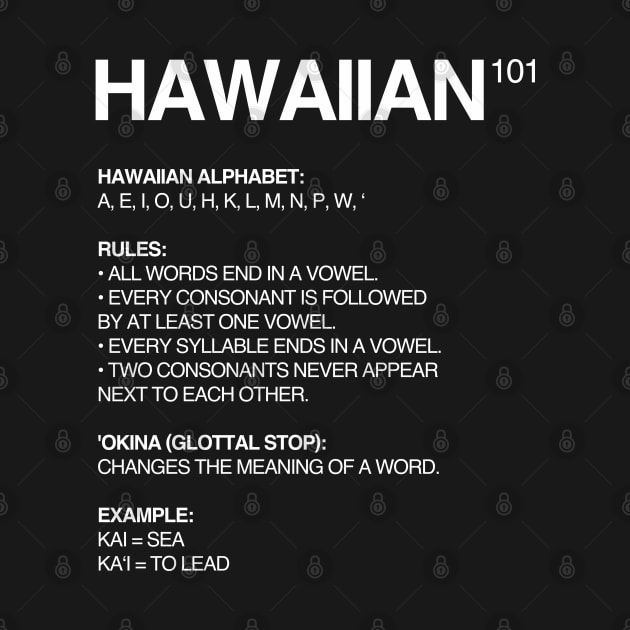 Hawaiian Language 101 by isstgeschichte