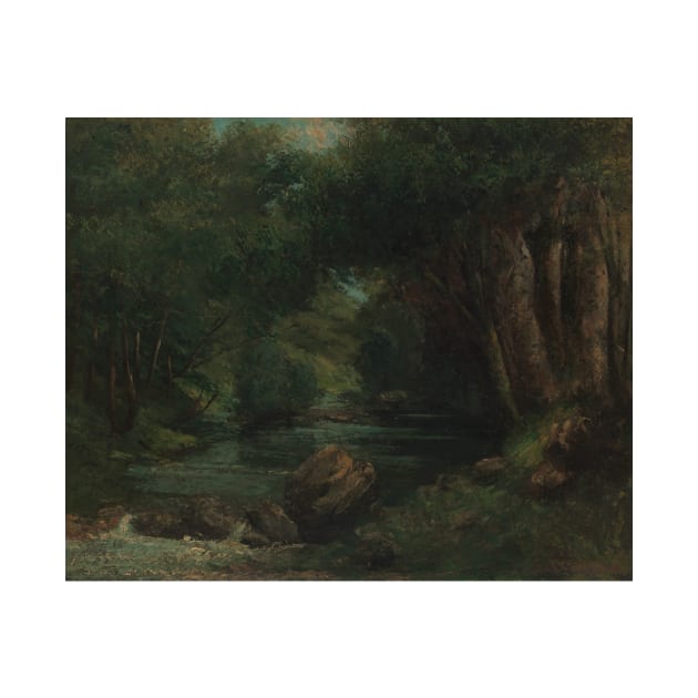 A Brook in the Forest by Gustave Courbet by Classic Art Stall