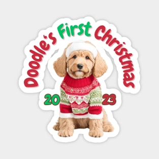 Doodle's First Christmas 2023 Magnet