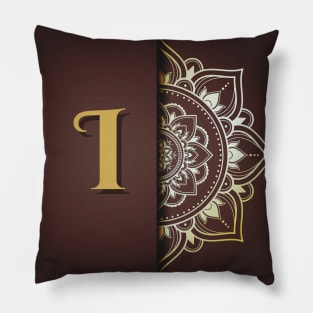 I – Mandala Monogram Pillow