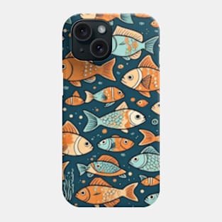 cute fish patterns kids room decor kids tee kids gift ideas Phone Case