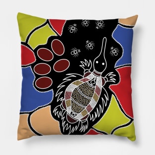 Aboriginal Art - Echidna Dreaming Pillow