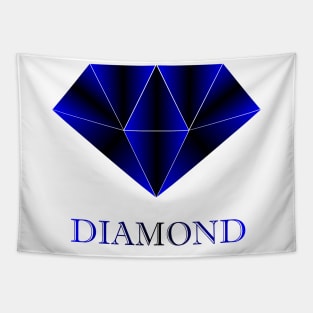 Blue geometric diamond Tapestry