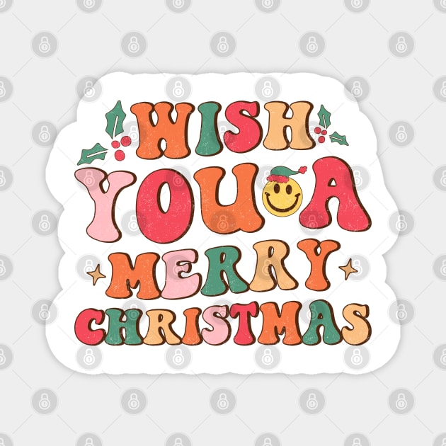 Wish You A Merry Christmas Magnet by MZeeDesigns