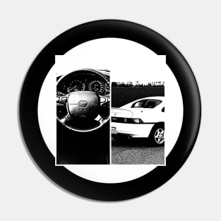 TOYOTA MR2 MK2 Black 'N White 5 (Black Version) Pin