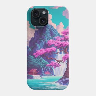 Scenic Japanese Mountain View Art Phone Case