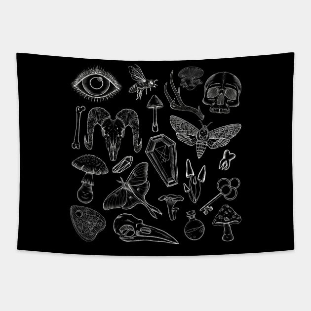 Oddities Tapestry by Raccoon.Trash