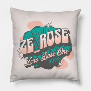 Zero base one Zerose ze rose typography zb1 | Morcaworks Pillow