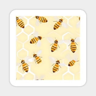 Honeycomb and Bee Pattern 12 Magnet