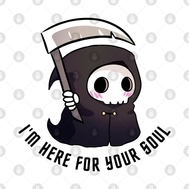 Cute grim reaper - I'm here for your soul by Yarafantasyart