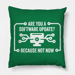 Are You A Software Update? Funny Patience Wearing Thin Technology Design Pillow