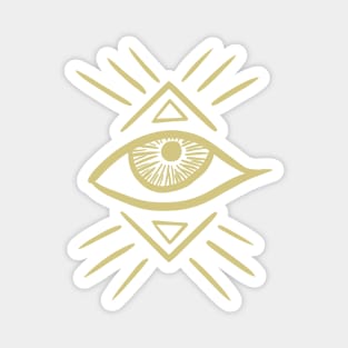 All Seeing Eye Gold Talisman Magnet