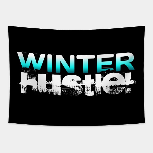 Winter Hustle - New Year's Workout Fitness Motivational Tapestry by MaystarUniverse