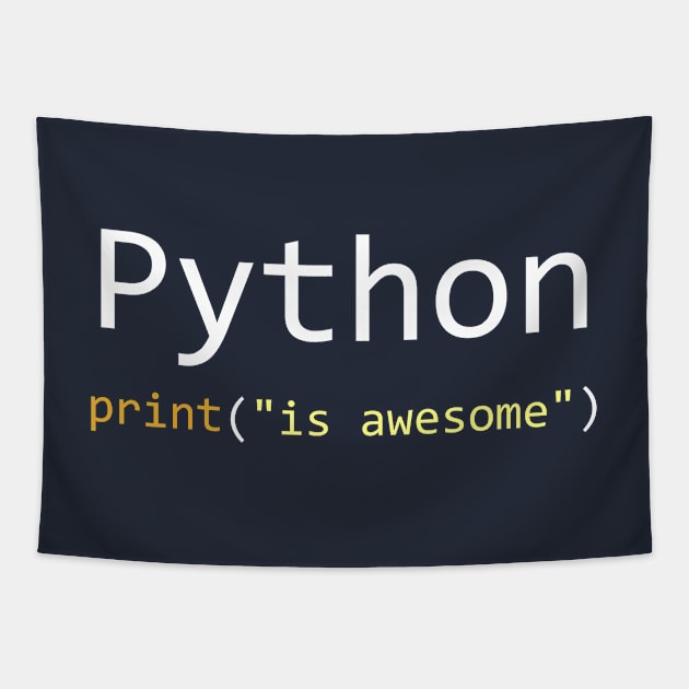 Python is awesome - Computer Programming Tapestry by springforce