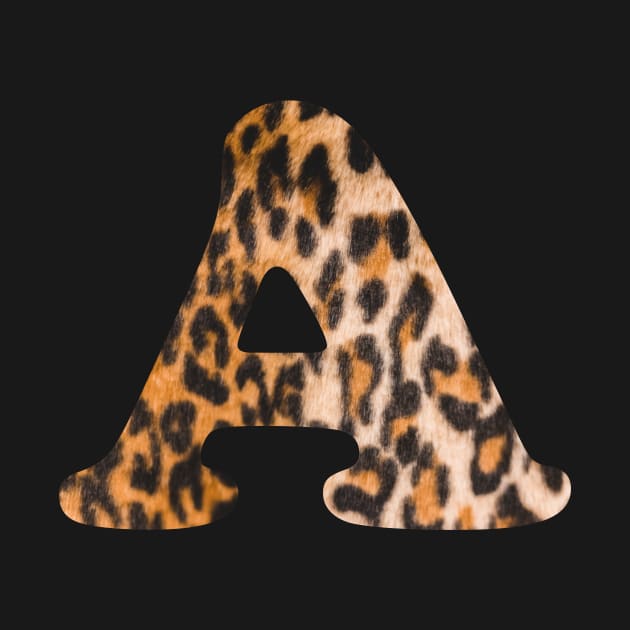 Letter A leopard print by ColorsHappiness