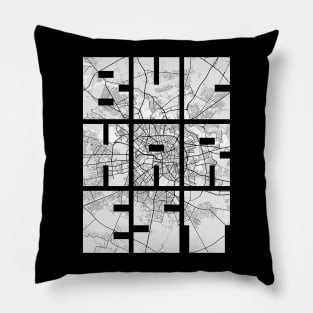 Bucharest, Romania City Map Typography - Light Pillow