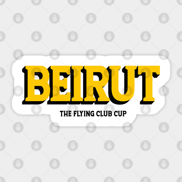 The Flying Club Cup - Beirut - Sticker | TeePublic
