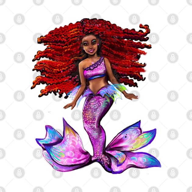 Black African American Mermaid by Artonmytee