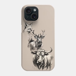 Inkwork Stag Vixen and Bull Phone Case