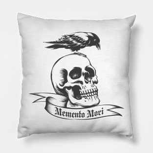 Skull and Crow Pillow