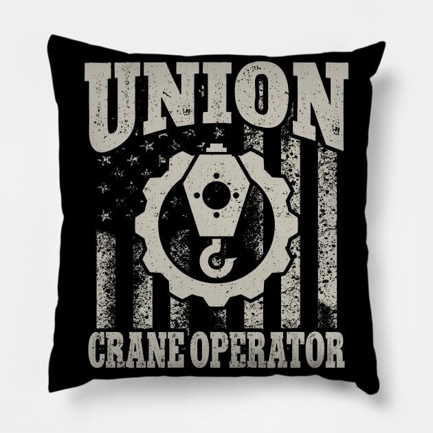 Construction Crane Driver Union Crane Operator Pillow by IngeniousMerch
