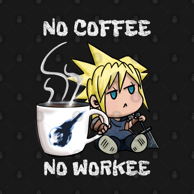 Chibi Cloud Coffee Kawaii Final Fantasy 7 Cloud Strife by Gamers Utopia