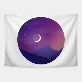 Purple Mountain Landscape Tapestry