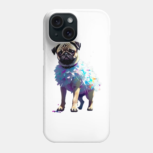 Flamingo Tutu Pug: The Pink and White Beauty Phone Case by fur-niche