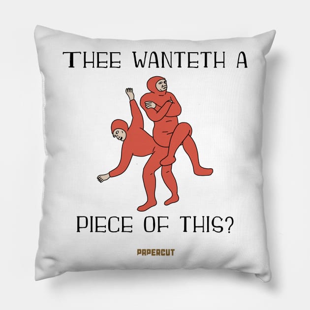 RED GUYS Pillow by EstudiosPapercut