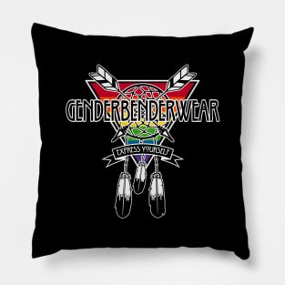 GenderBenderWear Dreamcatcher Logo (Black) - "Express Yourself" Pillow