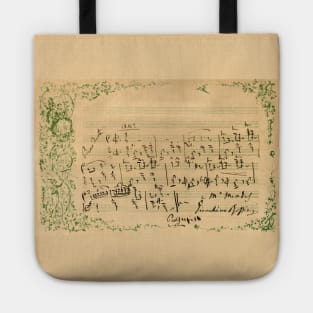 Rossini | Postcard with original handwritten score by Gioachino Rossini Tote