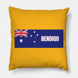 Bendigo City in Australian Flag Pillow