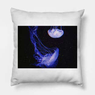 Glitched Space Jellyfish Pillow